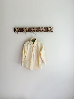 Le’ Za Me 3T Yellow Button-Up Long Sleeve Shirt